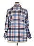 Avenue 100% Polyester Plaid Blue Long Sleeve Blouse Size 18 Plus - photo 2