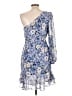 ASTR The Label 100% Polyester Floral Blue Cocktail Dress Size L - photo 2