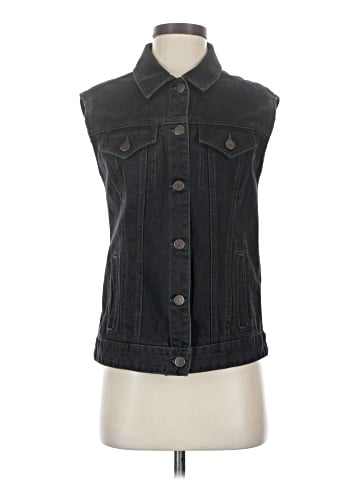 Moto Denim Vest (view 1)