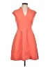 Aqua Solid Orange Cocktail Dress Size 10 - photo 1