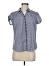 Eddie Bauer Print Blue Short Sleeve Blouse Size M - photo 1