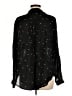 L'Agence 100% Silk Stars Black Blouse Size Med (2) - photo 2