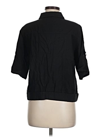 DKNY 3/4 Sleeve Button-Down Shirt (view 2)