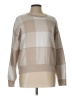 Tahari Checkered-gingham Tan Pullover Sweater Size L - photo 1