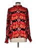 J by Joie 100% Polyester Print Red Long Sleeve Blouse Size L - photo 1