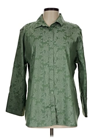 Chico's 3/4 Sleeve Button-Down Shirt (view 1)