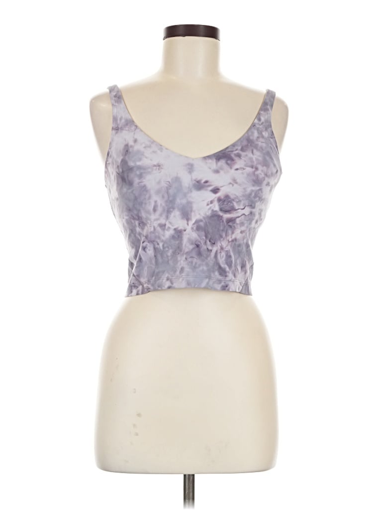 Pre-owned Lululemon Athletica Tank Top Purple Strapless Neckline Tops