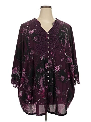 Roaman's 3/4 Sleeve Blouse (view 1)