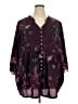 Roaman's 100% Polyester Purple 3/4 Sleeve Blouse Size 26W - photo 1