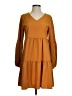 Arolina Solid Brown Casual Dress Size S - photo 1