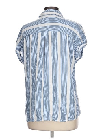 Cosmic Blue Love Short Sleeve Button-Down Shirt (view 2)