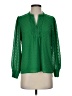 CeCe Green Long Sleeve Blouse Size XS - photo 1