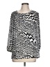 Banana Republic Chevron-herringbone Silver Long Sleeve Blouse Size L - photo 1