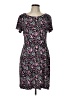 Connected Apparel Floral Black Casual Dress Size 10 (petite) - photo 1