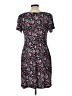 Connected Apparel Floral Black Casual Dress Size 10 (petite) - photo 2