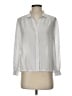 Everlane 100% Silk Gray Silver Long Sleeve Silk Top Size 2 - photo 1
