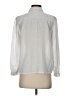 Everlane 100% Silk Gray Silver Long Sleeve Silk Top Size 2 - photo 2