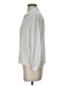 Everlane 100% Silk Gray Silver Long Sleeve Silk Top Size 2 - photo 5