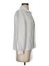 Everlane 100% Silk Gray Silver Long Sleeve Silk Top Size 2 - photo 4