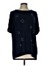 Six/Fifty Stars Blue Short Sleeve Top Size L - photo 1