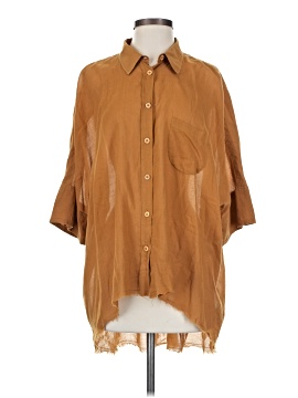 Free People 3/4 Sleeve Button Down Shirt