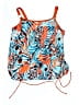 Unbranded Print Orange Swimsuit Top Size 3X - photo 1