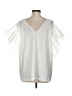 Ashley Stewart White Short Sleeve Blouse Size S (estimated) - photo 2