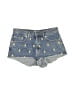Pull&Bear Hearts Blue Denim Shorts Size EU 36 / US 6 - photo 1