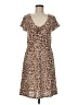 Assorted Brands Animal Print Brown Casual Dress Size M - photo 1
