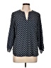 MICHAEL Michael Kors Polka Dots Blue 3/4 Sleeve Blouse Size L - photo 1