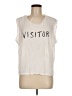 Assorted Brands 100% Rayon Ivory Sleeveless Blouse Size M (estimated) - photo 1