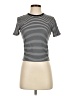 Athleta Stripes Ivory Short Sleeve Turtleneck Size S - photo 1