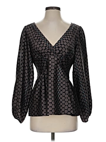 Nanette Lepore Long Sleeve Silk Top (view 1)