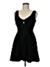 Papaya Solid Black Cocktail Dress Size M - photo 1