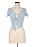 Juniper Blu Blue Short Sleeve Top Size L - photo 1