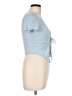 Juniper Blu Blue Short Sleeve Top Size L - photo 4