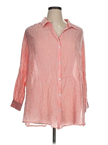 Catherines 3/4 Sleeve Button-Down Shirt (view 1)