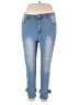 Shein Solid Blue Jeans Size XXL - photo 1