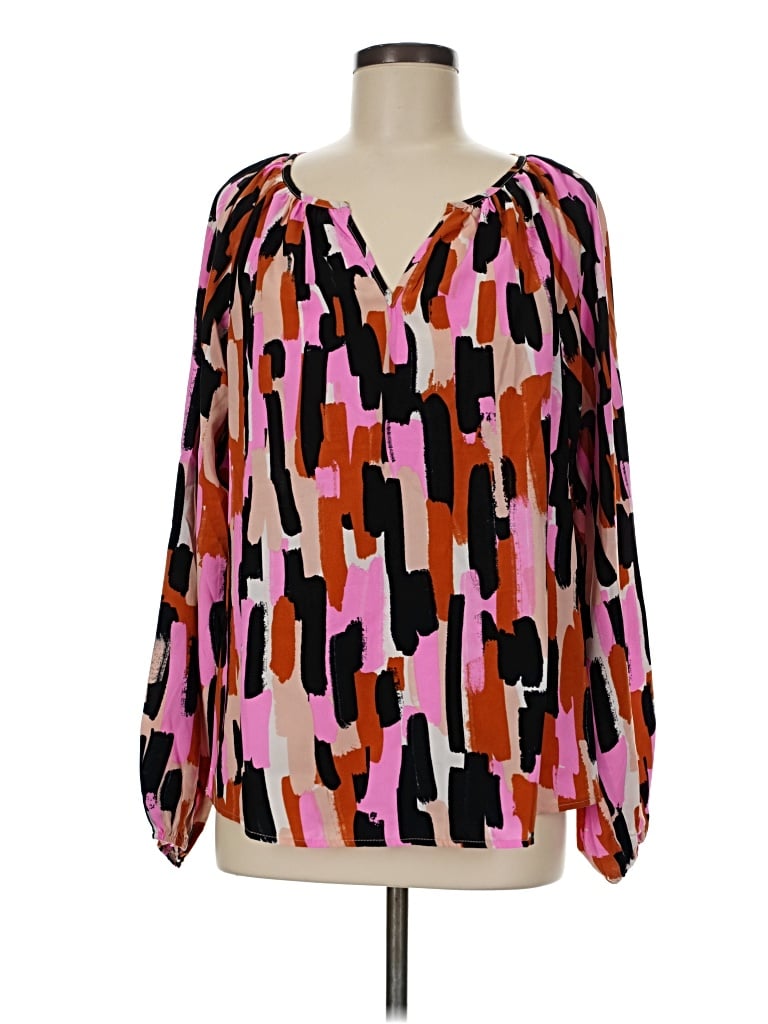 Pre-owned Emily Wonder 3/4 Sleeve Blouse In Pink