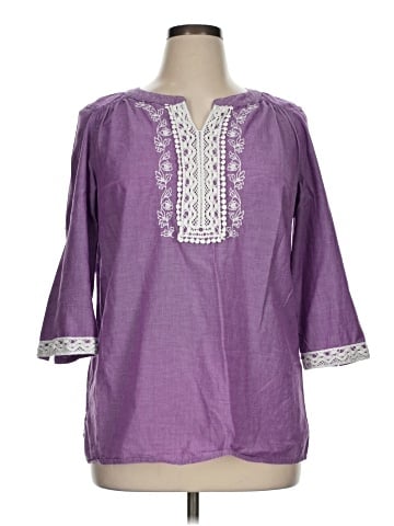 Croft & Barrow 3/4 Sleeve Blouse (view 1)