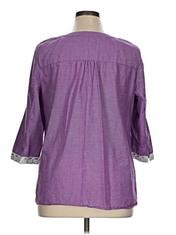Croft & Barrow 3/4 Sleeve Blouse (view 2)