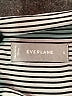Everlane 100% Silk Stripes Gray Long Sleeve Silk Top Size 0 - photo 7