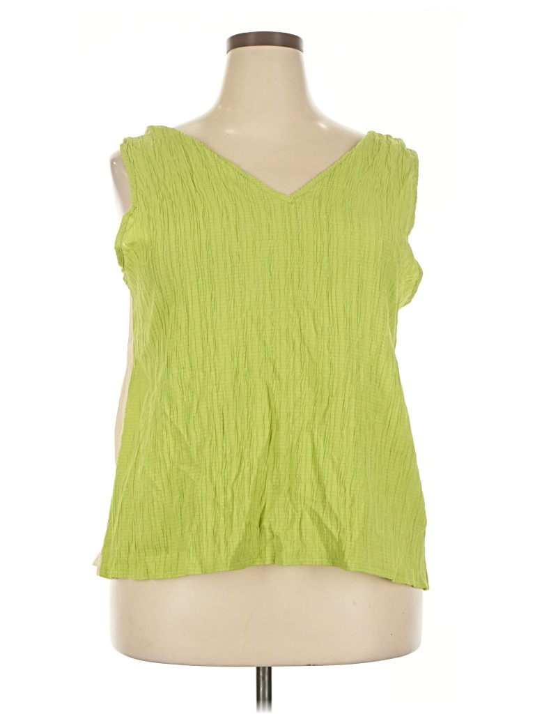 Pre-owned Shein Curve Sleeveless Blouse In Green