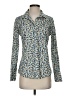J.Crew Floral Teal Long Sleeve Blouse Size 4 - photo 1
