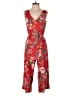 As U Wish Floral Red Jumpsuit Size S - photo 1