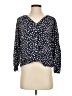 Gap 100% Rayon Blue 3/4 Sleeve Blouse Size S - photo 1