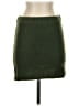 Flat White Solid Green Wool Skirt Size S - photo 1