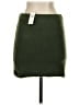Flat White Solid Green Wool Skirt Size S - photo 2