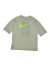 Nike 100% Polyester Solid Green Active T-Shirt Size L (youth) - photo 2