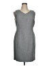 Kasper Solid Gray Casual Dress Size 14 (petite) - photo 1